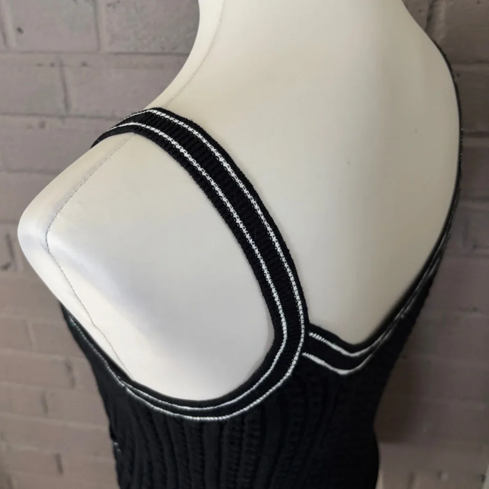 J.Crew black cable knit sleeveless crop top S